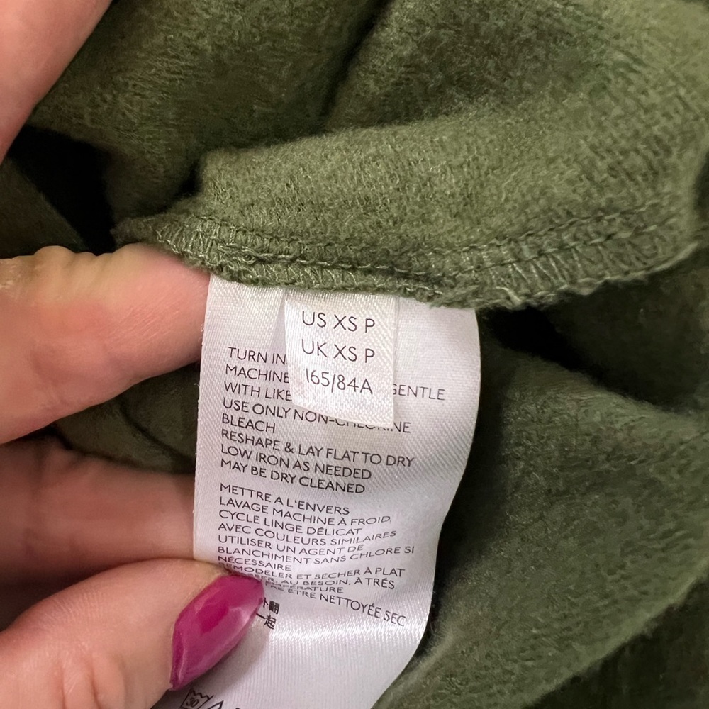 Anthropologie Long Sleeve Thalia Midi Dress in Olive Green - Picture 7 of 8